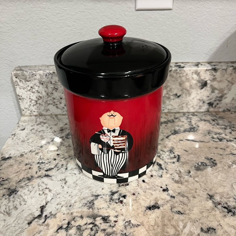 Tracy Flickinger Certified International Bistro Canister “Dinner Is Served”